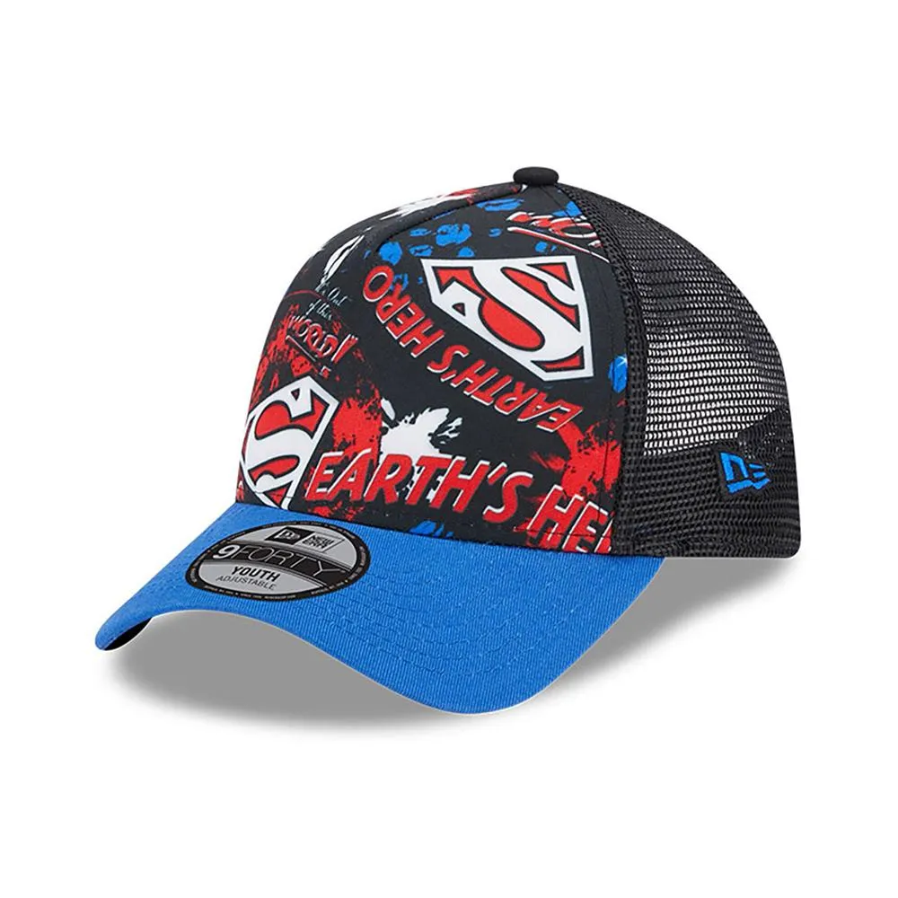 60364329 New_Era Gorros Entretenimiento 9Forty DC_Print_Superman Med_Blue