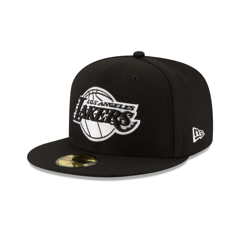 70344031 New_Era Gorros NBA 59Fifty Los_Angeles_Lakers Black/White