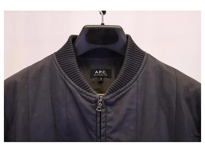 Apc UNA.PAG.do. Cazadora bomber Theo en lona de nailon negra Negro 