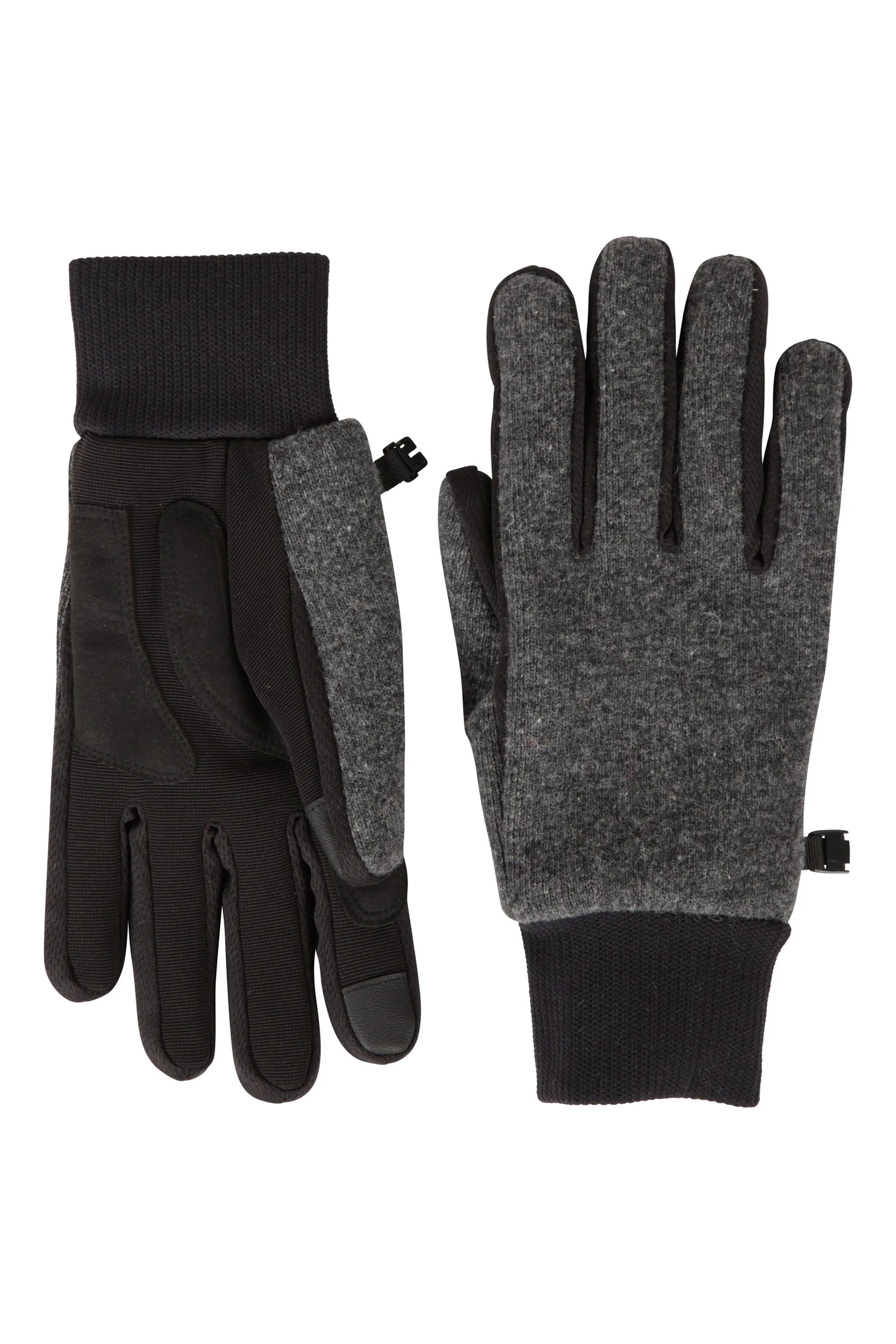 Guantes impermeables con forro de piel para hombre que permiten usar dispositivos de pantalla táctil