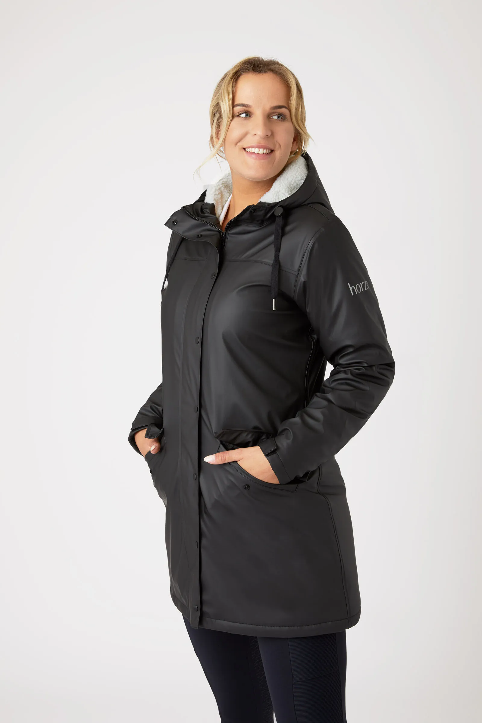 Horze Chubasquero PU con Polar para Mujer Billie