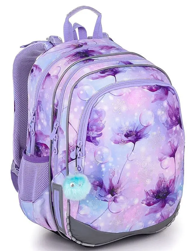 mochila Topgal ELLY 24050 - Purple/Flowers - girl´s