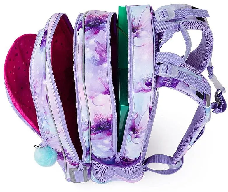 mochila Topgal ELLY 24050 - Purple/Flowers - girl´s