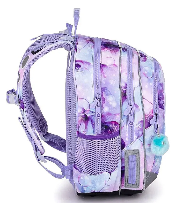 mochila Topgal ELLY 24050 - Purple/Flowers - girl´s