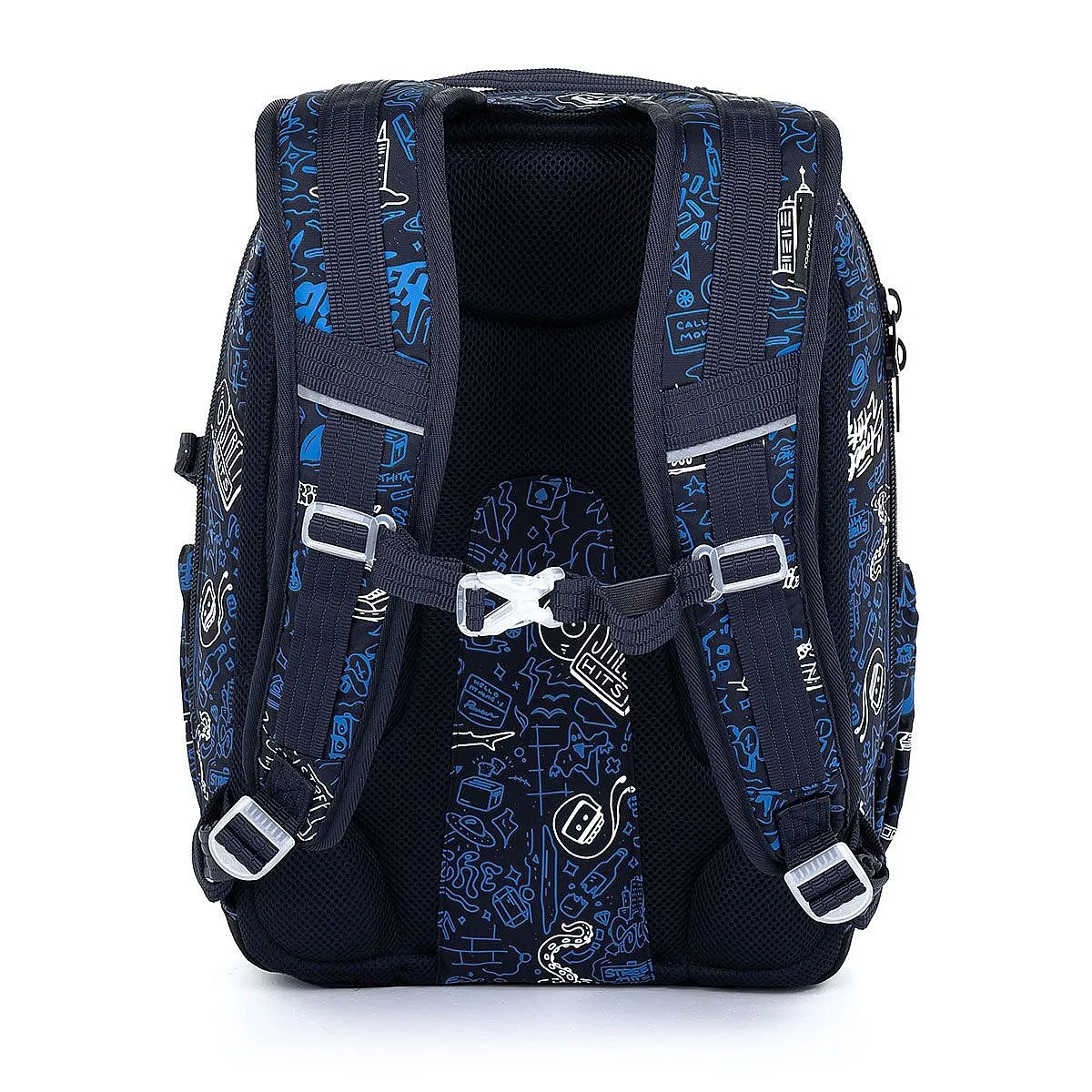 mochila Topgal YUMI 23028 - Black/Blue/Doodle Art