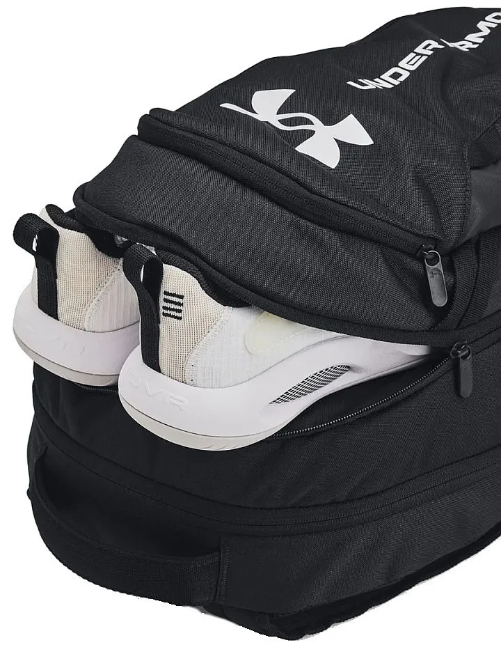 mochila Under Armour Hustle 6.0 - Black/White