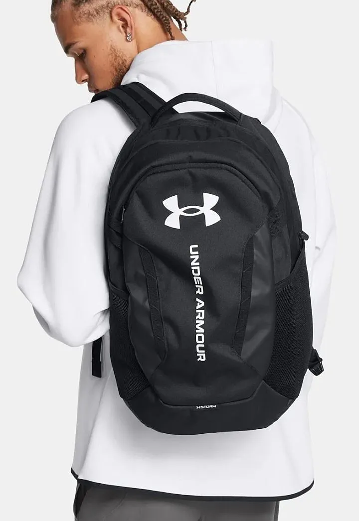 mochila Under Armour Hustle 6.0 - Black/White