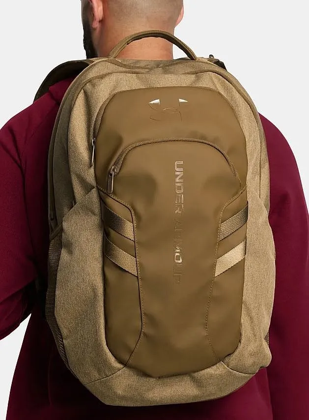 mochila Under Armour Hustle 6.0 Pro - Coyote Brown Full Heather/Coyote