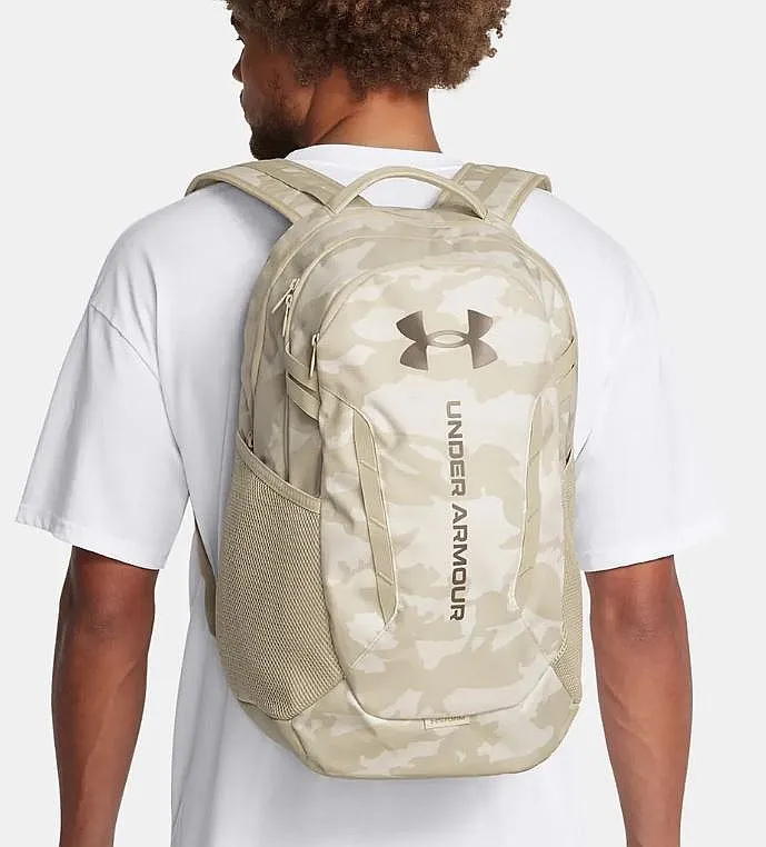 mochila Under Armour Hustle 6.0 - Summit White/Taupe Dusk