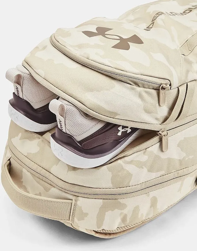 mochila Under Armour Hustle 6.0 - Summit White/Taupe Dusk