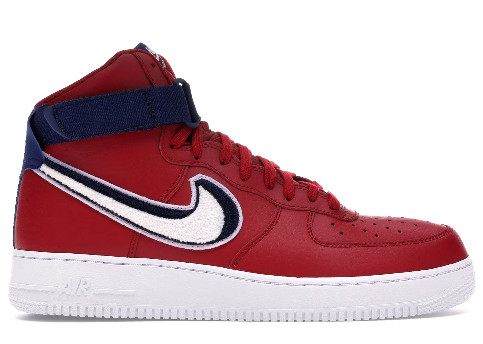 Nike Air Force 1 High 3D Chenille Swoosh Red White Blue