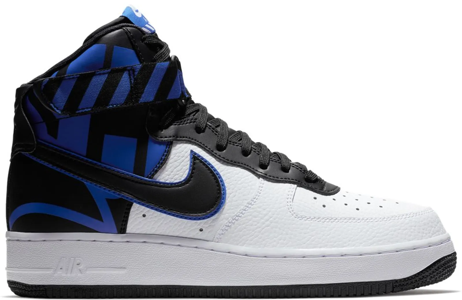 Nike Air Force 1 High Force Logo White Black Royal