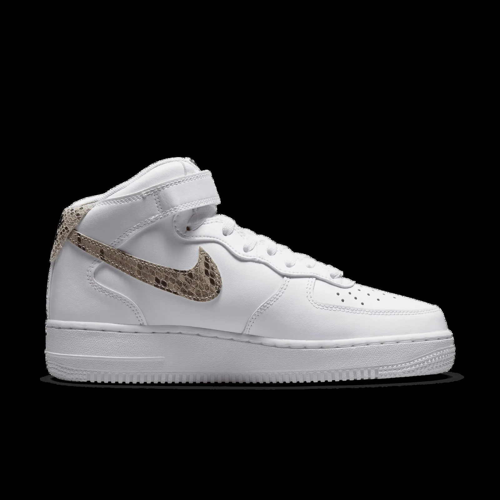 Nike Air Force 1 '07 Mid White Snake Swoosh W