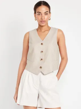 OLD NAVY Chaleco sin Mangas Abotonado Old Navy Mujer